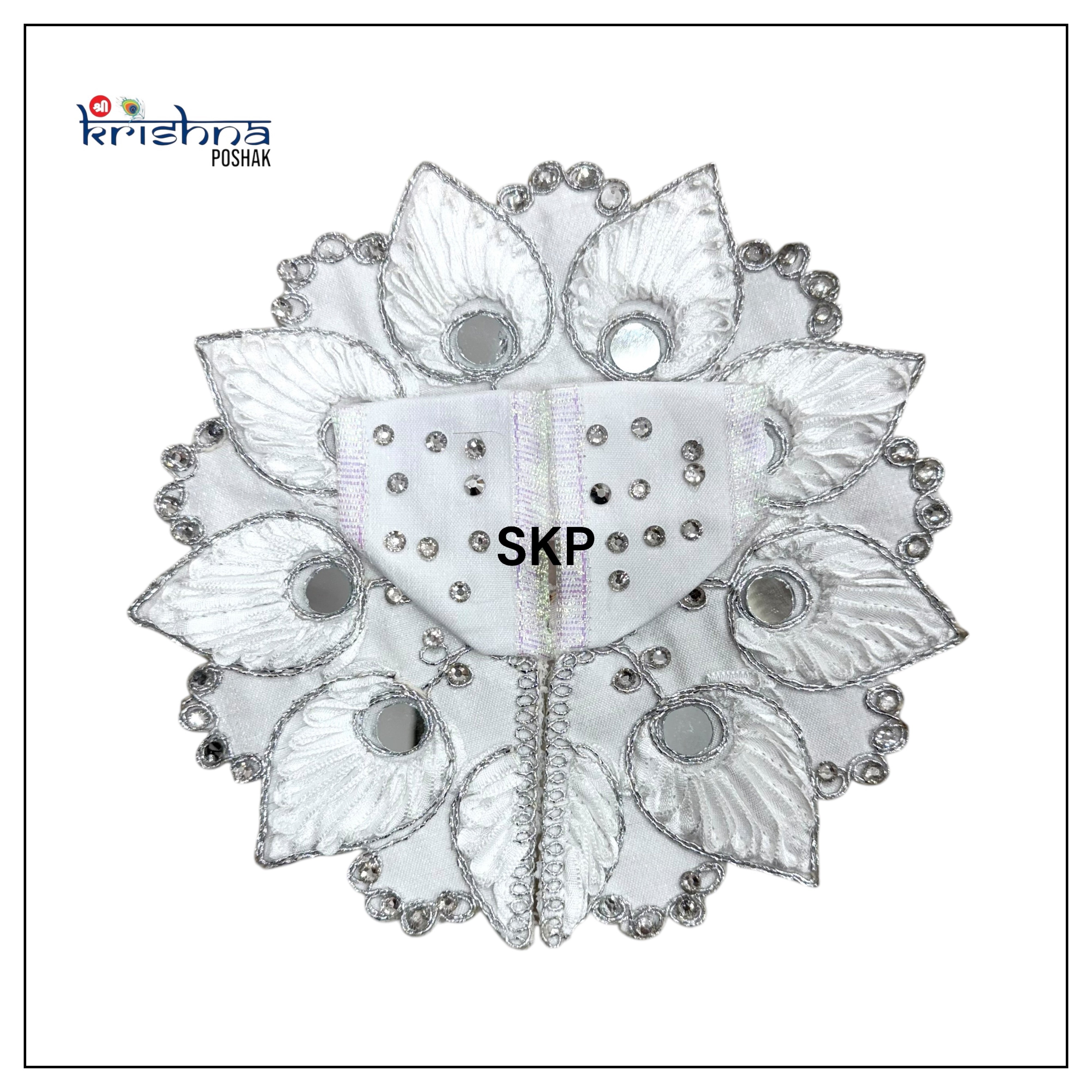 Laddu Gopal White Embroidery Poshak