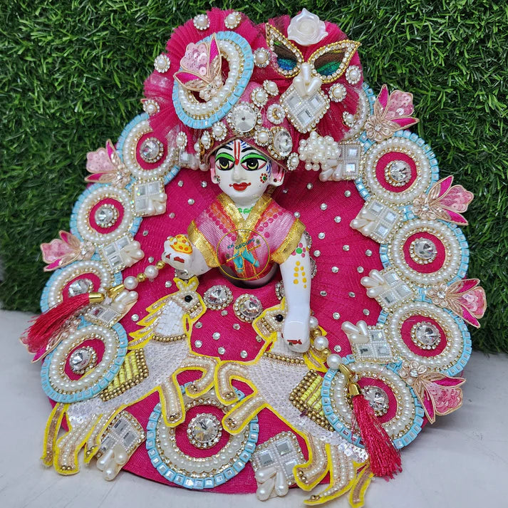 Rani with horse pair dress for Shree Krishna