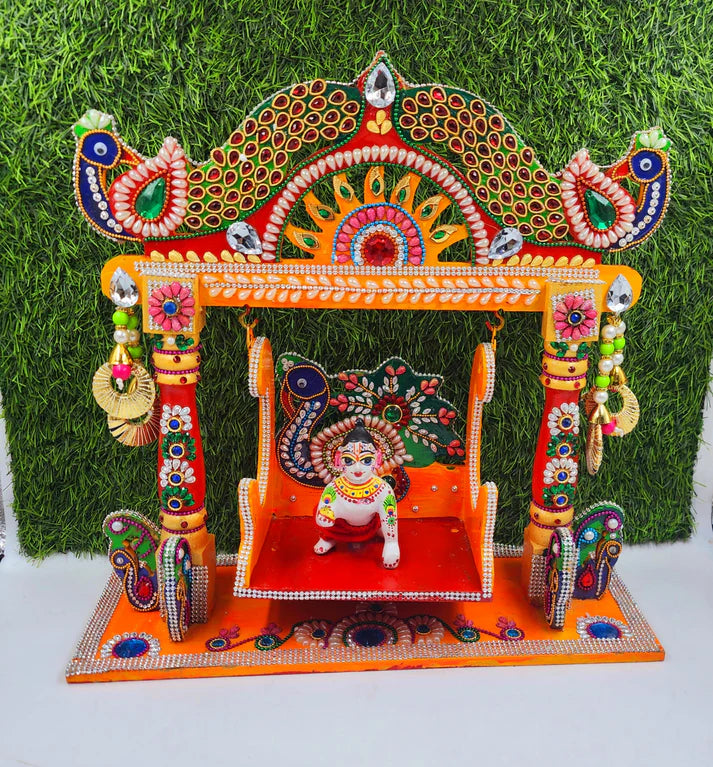 Heavy Designer Jhula For Shree Krishna